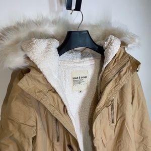 tout à coup Hooded Cotton Winter Jacket with Removable Liner